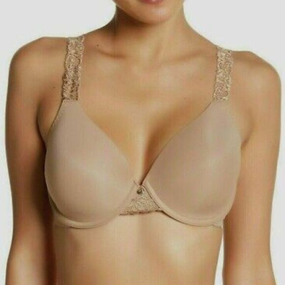 Natori Sun Tan Lace Trim Full Coverage Bra 32DDD - Picture 1 of 8